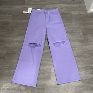 Love Brand Fashion Lilac Straight leg ripped jeans 2XL NWT